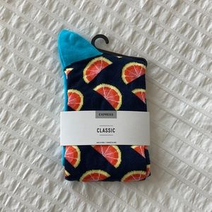 Express Classic Socks Grapefruit Pattern (Fits Men Shoe Size 8-12)